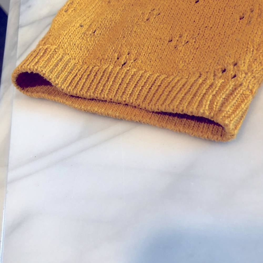 MADEWELL Pointelle Willford Sweater Tee Mustard Color Size XSmall - Picture 7 of 12